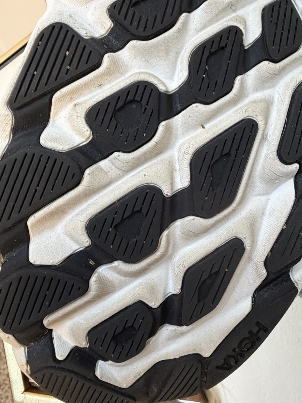 Hoka Men's Black and White Cushioning Running Shoes - Picture 7 of 10